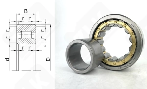 Подшипник 32610 Л (NU2310М) радиальный роликовый 50-110-40 мм