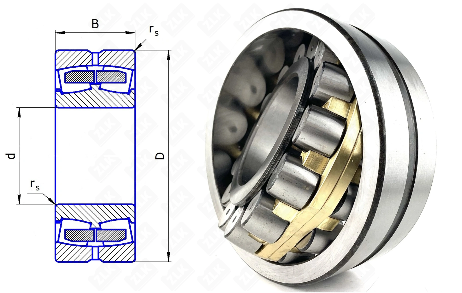 Подшипник роликовый 3624 AMHK5  (22324VA405C3W33) 120×260×86 мм МПЗ