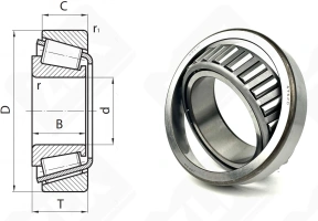 Подшипник 47686/20 радиально-упорный роликовый конический 82.55-133.35-33.338 мм
