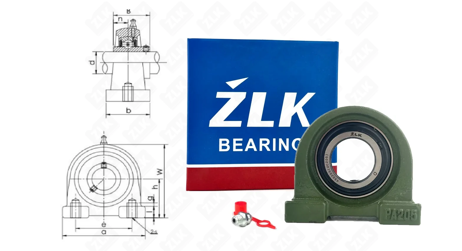 Подшипник корпусный 480205UCPA (UCPA205) 25×70×81 мм ZLK