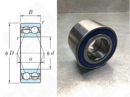 Подшипник BD20-15T12DDWACG28 радиально-упорный шариковый 20-37-15 мм