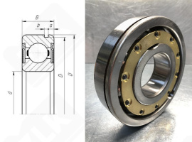 Подшипник 170412Л (6412NM) радиальный шариковый 60-150-35 мм