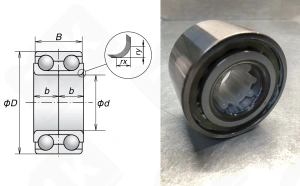 Подшипник 30BWD01AACA80ZA радиально-упорный шариковый 30-63-42 мм