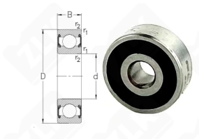 Подшипник 180023 (6232RS) радиальный шариковый 3-10-4 мм