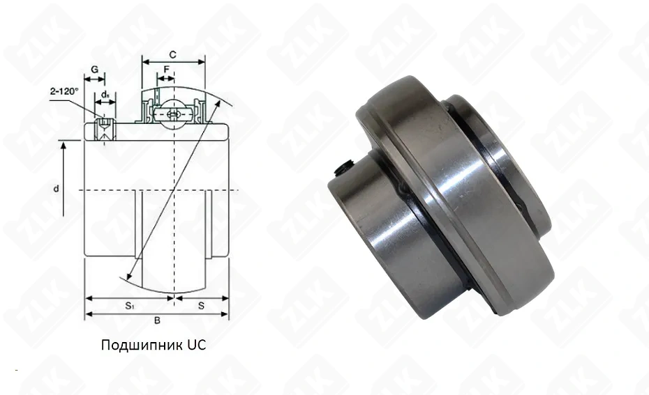 Подшипник (UC208) NTL