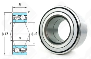 Подшипник 256907 (532066DA,DAC3464AW42RS,34BWD13CA70) радиально-упорный шариковый 34-64-37 мм