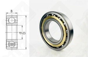 Подшипник 46219Л (7219BECBM) радиально-упорный шариковый 95-171-32 мм