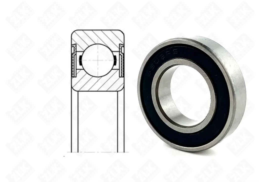 Подшипник шариковый 1000902 2RS (69022RS) 15×28×7 мм Россия