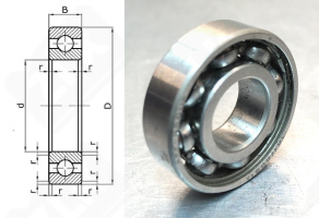 Подшипник 101 Ю (6001P6HW) радиальный шариковый 12-28-8 мм