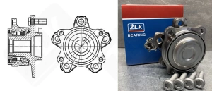 Подшипниковый ступичный узел VKBA7128 радиально-упорный шариковый 60-137 мм