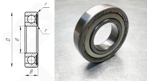 Подшипник 60212 (6212Z) радиальный шариковый 60-110-22 мм