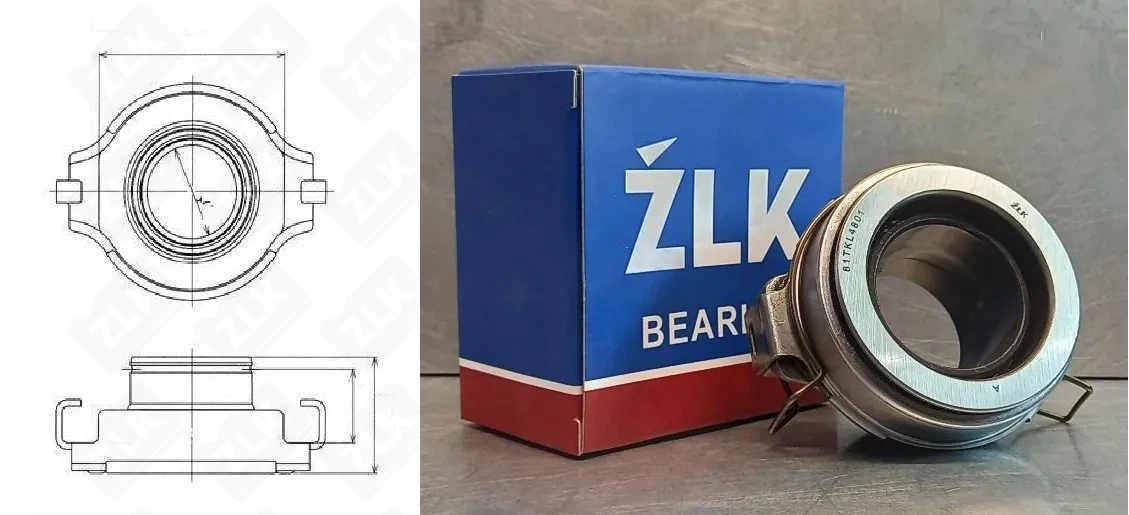 Подшипник шариковый  (81TKL4801) 40×105×45 мм ZLK