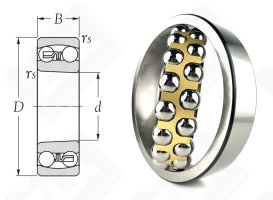 Подшипник 1224Л (1224M) радиальный шариковый самоустанавливающийся 120-215-42 мм