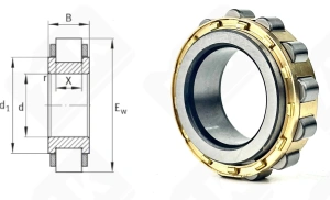 Подшипник 502205 Л (RN205M) радиальный роликовый 25-46,5-15 мм