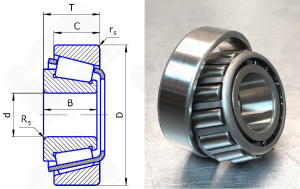 Подшипник LM12649/10 радиально-упорный роликовый конический 21,43-50,005-18,288 мм