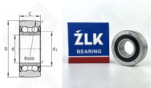 Подшипник LR5003-2RS радиальный шариковый 17-40-14 мм