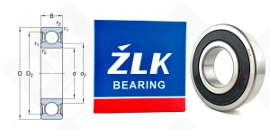 Подшипник 180314 (63142RS) радиальный шариковый 70-150-35 мм