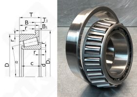 Подшипник 67510 (32210R) радиально-упорный роликовый конический 50-90/96-24,75 мм