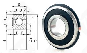 Подшипник 750306 (63062RSNRP6) радиальный шариковый 30-72-19 мм