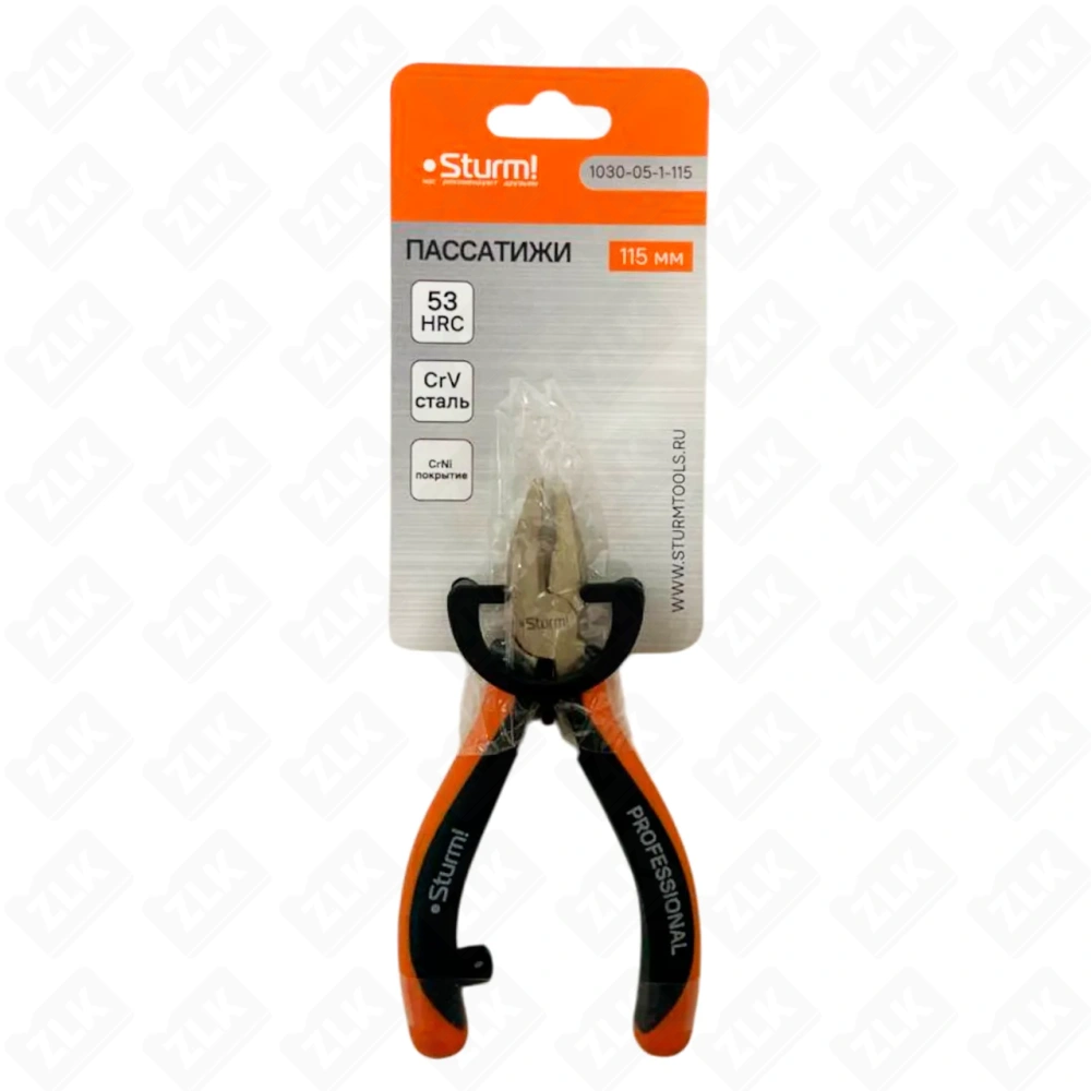 Пассатижи 115мм, пружинный механизм Sturm