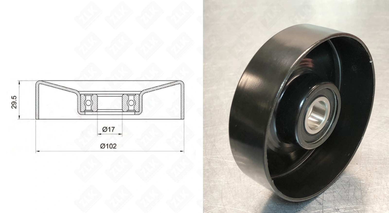 Подшипник шариковый (16603-0W010) 17×102×29.5 мм Toyota