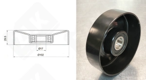 Подшипник 16603-0W010 радиальный шариковый 17-102-29,5 мм