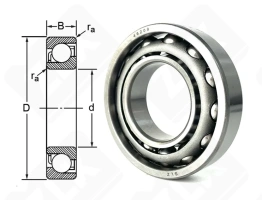 Подшипник 46208 (7208 AC) радиально-упорный шариковый 40-80-18 мм