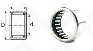 Подшипник HK2818 RS радиальный игольчатый 28-35-18 мм