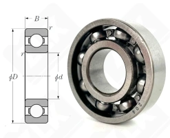 Подшипник 204 (6204) радиальный шариковый 20-47-14 мм