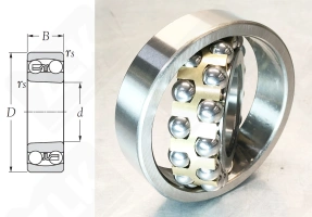 Подшипник 1608 ЛШ2 (2308M) радиальный шариковый самоустанавливающийся 40-90-33 мм