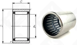 Подшипник HKS30x37x46UU радиальный игольчатый 30-37-46 мм