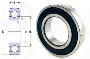 Подшипник 1726209 2RS (CS209) радиальный шариковый 45-85-19 мм