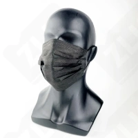 Маска защитная трехслойная черная (50)