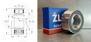 Подшипниковый ступичный узел KH10047 радиально-упорный шариковый 42-82-36 мм