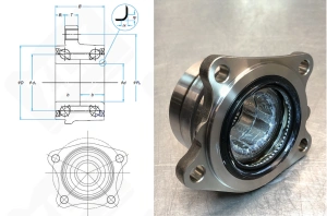Подшипниковый ступичный узел 38BWK01JY2CA01ZA радиально-упорный шариковый 38-79,5-58 мм