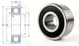Подшипник 180604Ш5 (623042RSZ5V5) радиальный шариковый 20-52-21 мм