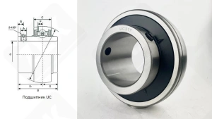 Подшипник 480317UC (UC317) шариковый 85-180-96 мм