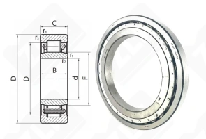 Подшипник 7002132Д (NG160C4 NACO) радиальный роликовый 160-240-25 мм