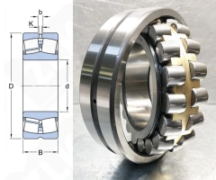 Подшипник 3520 H (22220CAW33,22220MBW33) радиальный роликовый самоустанавливающийся 100-180-46 мм