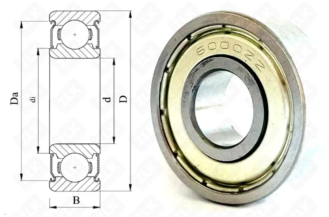 Подшипник шариковый 80100 (6000 ZZ) 10×26×8 мм Россия