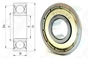 Подшипник 80100 (6000ZZ) радиальный шариковый 10-26-8 мм