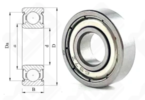 Подшипник 1000097 (697ZZ) радиальный шариковый 7-17-5 мм
