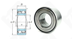 Подшипник 34BWD13CA70 (532066DA,DAC3464AW42RS,256907) радиально-упорный шариковый 34-64-37 мм