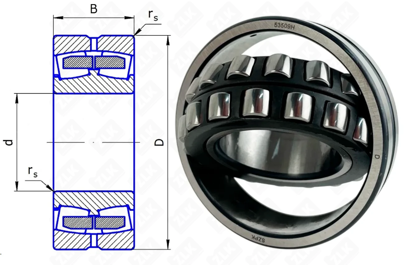 Подшипник роликовый 53509 H (22209CCW33,22209EW33) 45×25×23 мм SZPK