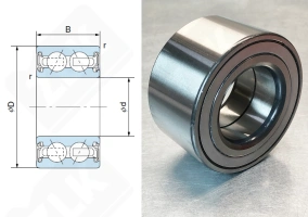 Подшипник JWB3046 радиально-упорный шариковый 45-84-45 мм