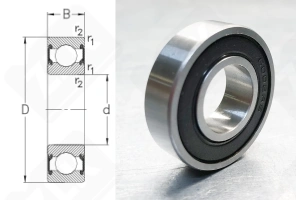 Подшипник 180102 (60022RS) радиальный шариковый 15-32-9 мм