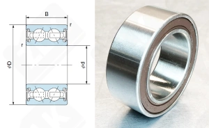 Подшипник 35BD219T12DDUCG21 радиально-упорный шариковый 35-55-20 мм
