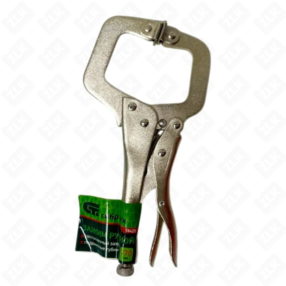 Зажим ручной 170мм увеличенный  захват, подвижные губки  