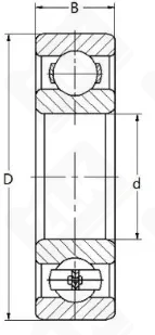 Подшипник шариковый 6020 E (E20T) 20×47×12 мм Neutral