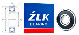 Подшипник 180305 Ш (63052RSR) радиальный шариковый 25-62-17 мм